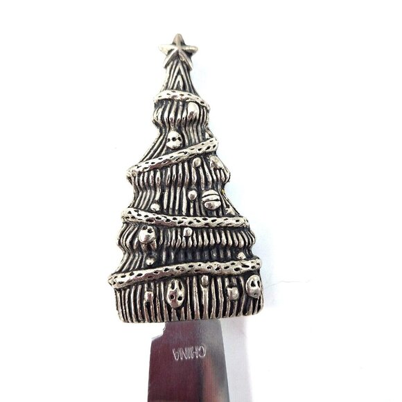 Seagull Pewter Christmas Holiday Spreaders Cheese Knives Circa 1992  - Set of 3 - Picture 8 of 9